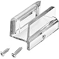 Sliding Shower Door Bottom Guide for Sliding Shower Door (Top Hung) Shower Door Guide, 3/8 in Channels for Glass Shower Door Plastic Guide（1 Pack）