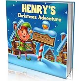 Personalized Story Book by Dinkleboo -"Christmas Adventure" - for Kids Aged 0 to 8 Years Old - A story about your child getti