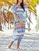 Yonala Womens Colorful Chiffon Drawstring Swimsuit Cover Ups Long Beach Dress