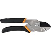 Fiskars Anvil Pruner, 5/8-Inch Cut Capacity Branch Cutter with Power-Lever Technology That Provides More Cutting Power, Best for Dry, Dead Stems and Small Branches