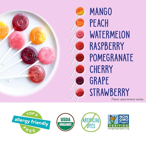 YUMEARTH ORGANIC VITAMIN C POPS VARIETY PACK, 60 FRUIT FLAVORED FAVORITES LOLLIPOPS, ALLERGY FRIENDLY, GLUTEN FREE, NON-GMO, VEGAN, NO ARTIFICIAL DYES