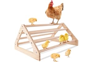 DORAKITTEN Wooden Chick Perch, Chick Stand Training Perch, Wood Chicken Roosting Bar for Entertainment, Chick Jungle Gym Perch Toy for Coop & Brooder, 14.75 x 10.75 x 7.25’’