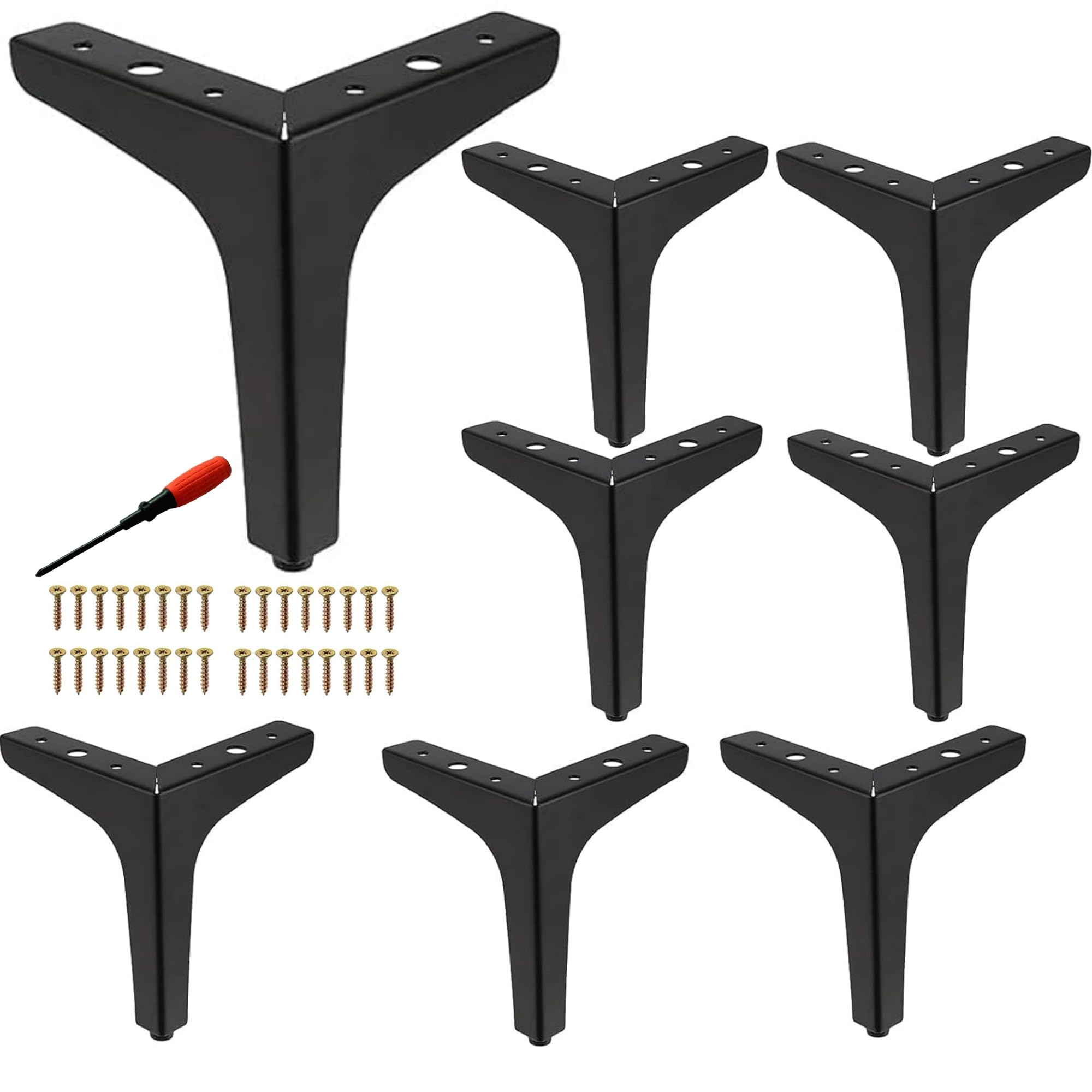 EURXLQ Furniture Feet (15cm/8 pcs, Black)
