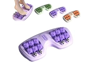 Portable Double Foot Massage Roller,Two Massage Techniques for Relieve Fatigue, Stress Relief and Improved Circulation,12 Whe