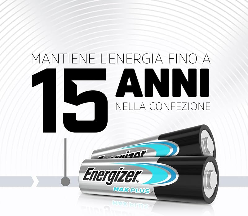 Max Plus - Pile AA (Confezione da 10) Batterie Alcaline 1,5V