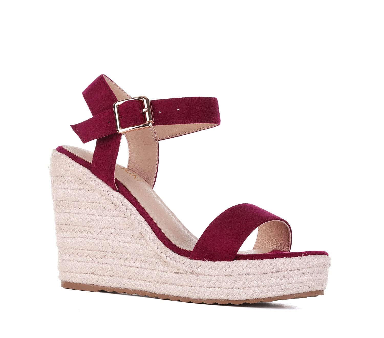 VICKI·VICKI Women's Platform Sandals Wedge Ankle Strap Open Toe Sandals