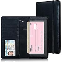 Check Book Covers Men Basic PU Leather Checkbook Cover – Multiple Colors (Red Shown) – With Plastic Divider & Register Slot Basic Pu Leather Checkbook Covers Colors (cn Red Gold - View #8