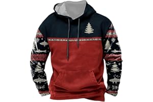 Christmas Hoodies Sweatshirts for Men 2025 Funny Ugly Christmas Sweaters for Couple Long Sleeve Xmas Holiday Pullover Shirts