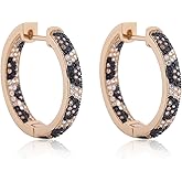 Z ZACHÉ Shinny Animal Leopard Print Earrings Cubic Zirconia Paving Gold Plated Women Hoop Earrings Statement Chunky Circle Huggie Earrings