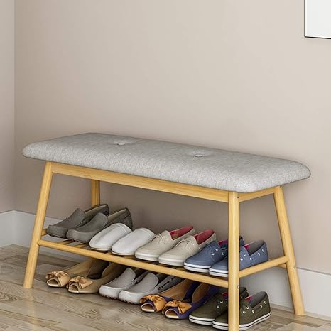 LE Schuhbank Einfach und modern Massivholz Schuhschrank Schuhkarton