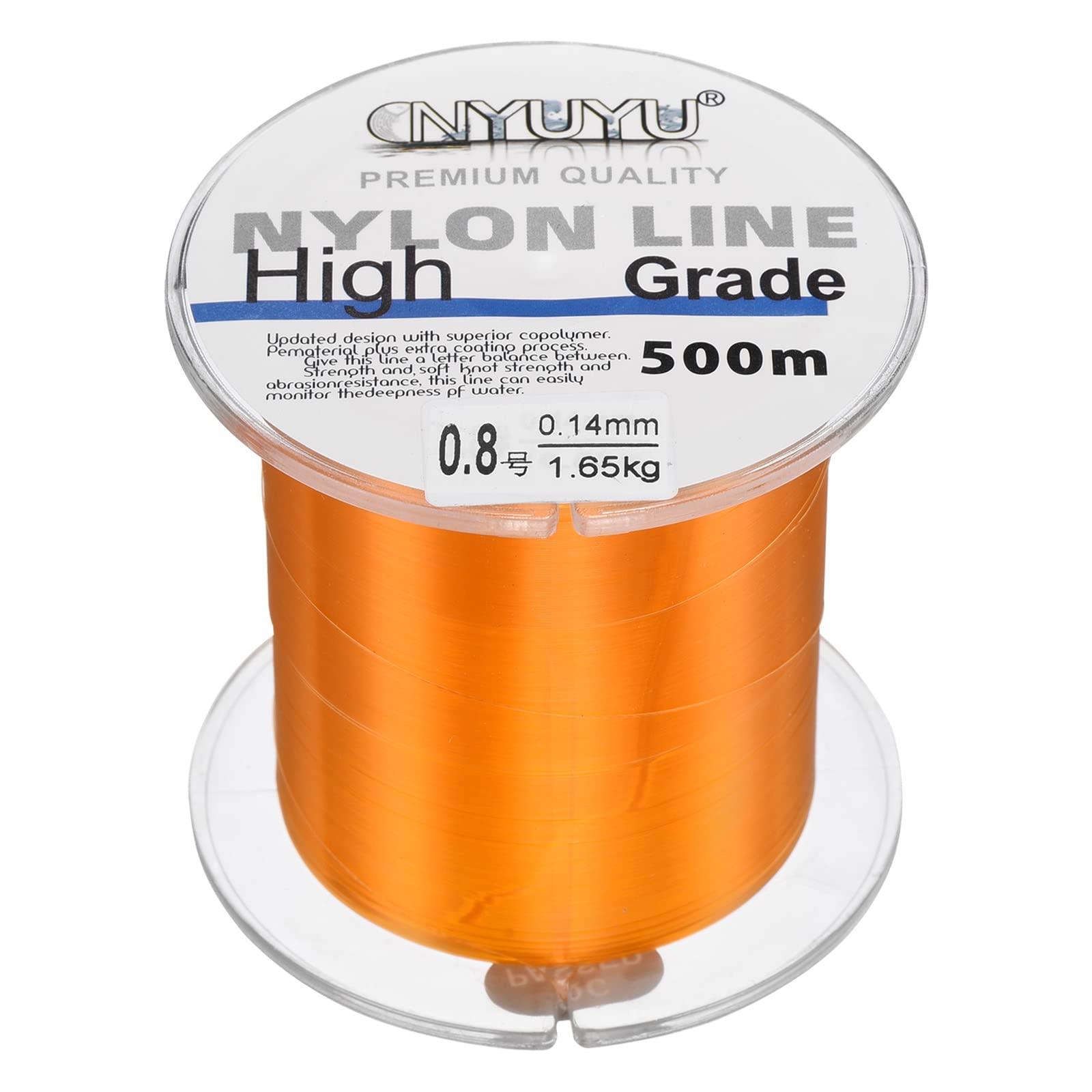 PATIKIL 547Yard/1640FT Nylon Fishing Line, 3Lb Monofilament String Wire Fluorocarbon Coated for DIY Craft Hanging Decoration, Orange