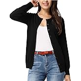 GRACE KARIN Womens Long Sleeve Knit Cardigan Sweaters Casual Dressy Open Front Button Down Cardigans Spring Outfits