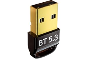 New Upgrade USB Adapter for PC, BT 5.3 USB Dongle Receiver PC Driver Plug and Play, Compatible with 8.1 10 11, and Linux