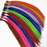 New 50pcs Grizzly synthetic Feather hair Extensions 16