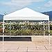 GOUTIME Instant 10X10 Feet Pop Up Canopy Tent, Medium-Duty Outdoor Canopy Tent for Parties, Include Wheeled Bag, 4 Stakes and Ropes, White
