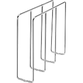 Rev-A-Shelf Baking Sheet Organizer for Wall or Base Kitchen Cabinets | U-Shaped Wire Divider, Bakeware &amp; Cookie Sheet Tray Organizer for Kitchen Storage, Chrome