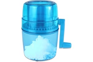 Hand Crank Ice Crusher,Mini Portable Ice Shaver and Snow Cone Machine Household Shaved Ice Machine with Stainless Steel Blade