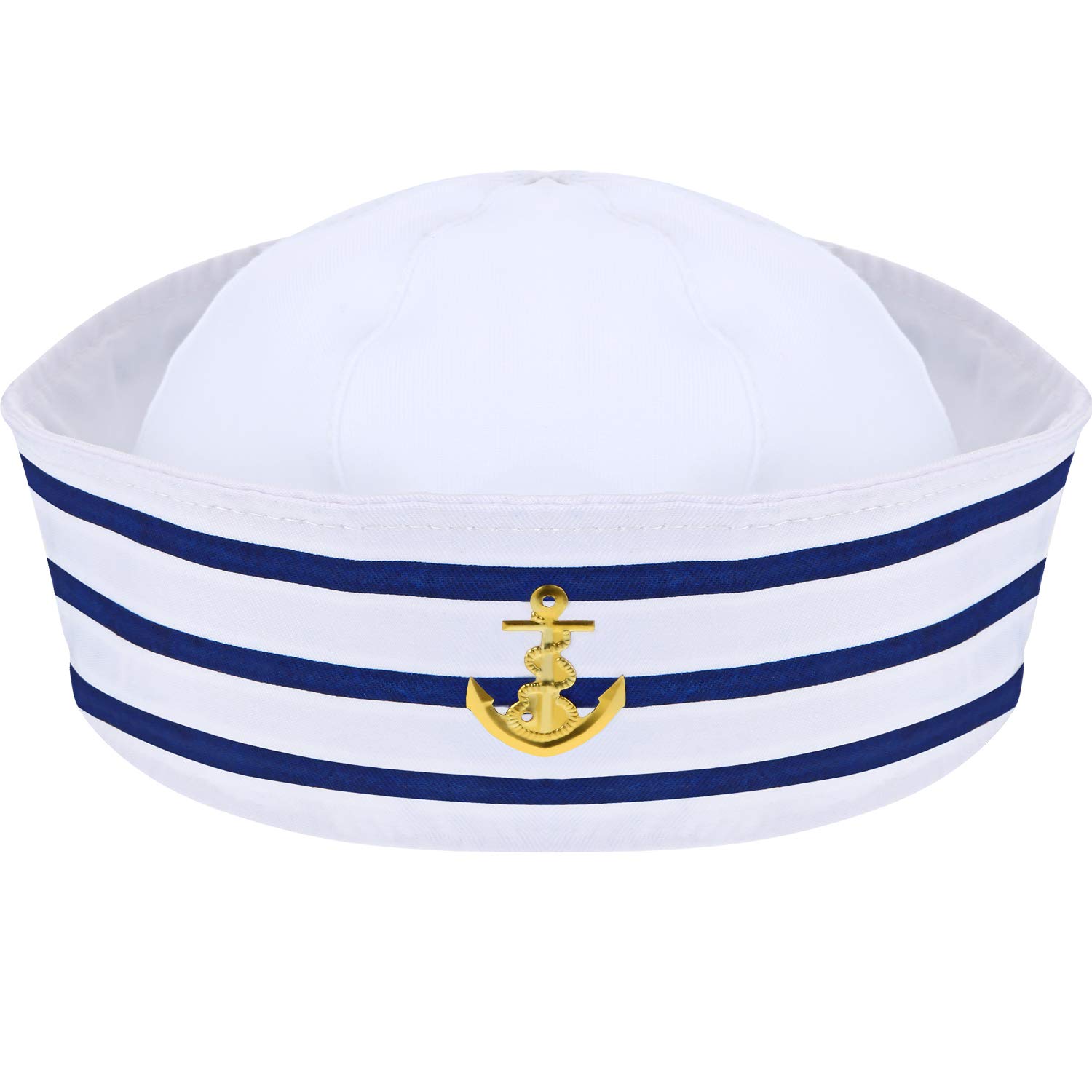 Sailor Hat Navy Yacht Blue Captain Hat with White Sail Hat for Costume Accessory Adult Baby Women Kid (Simple Style)
