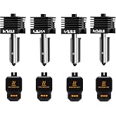 Sahvaim 4Pack 0.2/0.4/0.6/0.8MM H2 Series/X2D/P2S Hotend for Bambu Lab H2D/H2S/H2C Combo/X2D/P2S 3D Printer, High Temperature Quick Swap Hardened Steel Nozzle Replacement 3D Printer Extruder