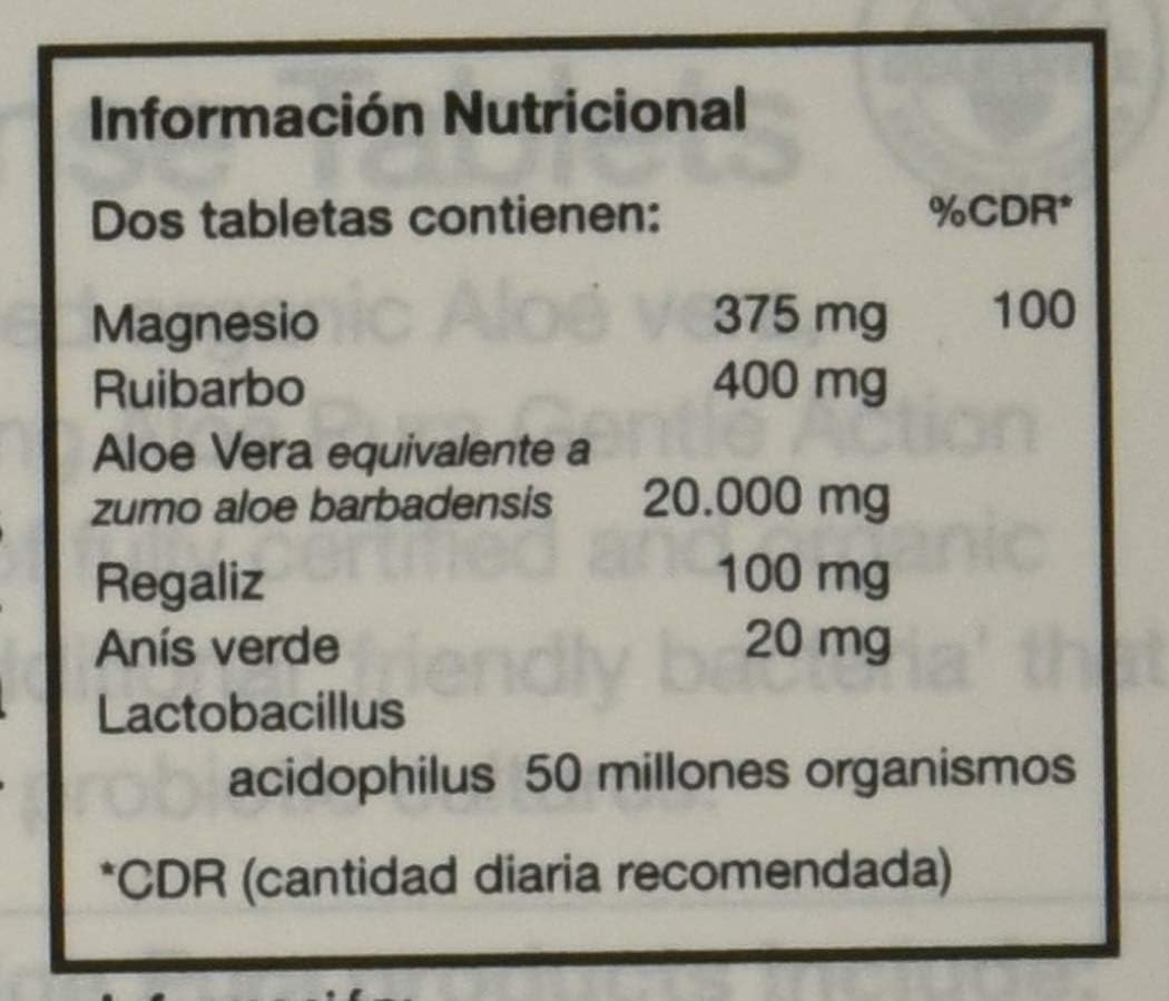 Aloe Pura Aloe Vera Gentle Action Complex Tablets , Natural , Vegetarian , Cruelty Free , Food Supplement, Botanical Blend , 30 Tablets - Image 5