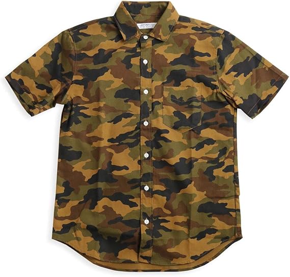 日本製 Vintage El 迷彩柄 半袖シャツ メンズ カモフラ柄 ミリタリー 派手柄 柄シャツ おしゃれ 11 シャツ 通販 Amazon