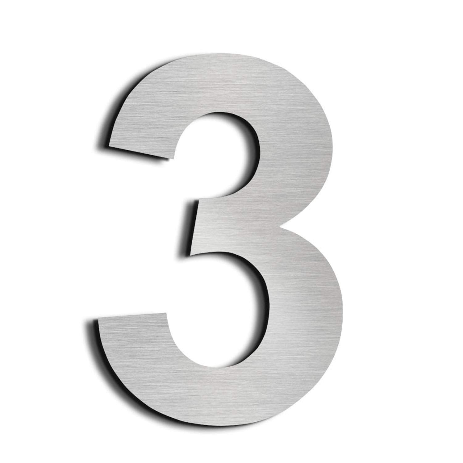 nanlyiau house numbers height 15.3cm Used for mailbox door house street made of solid Stainless Steel SUS304 Floating Appearance(6in3)