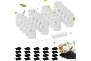 MANNIKESI 40 Pcs Cat Water Fountain Filters Replacement, Compatible With PETLIBRO® Cat Water Fountain PLWF005/PLWF115 2.5L/84oz, 20 Cat Fountain Filter for Petlibro Cat Water Fountain with 20 Pre-Filter Sponges