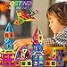 AMOSTING Magnetic Blocks for Kids, Magnetic Tiles Building Blocks Set STEM Educational Toys for Boys and Girls with Storage Bag - 64pcs
