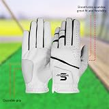 SAWANS Golf Glove Men Left Hand Durable Premium Leather White L view 3