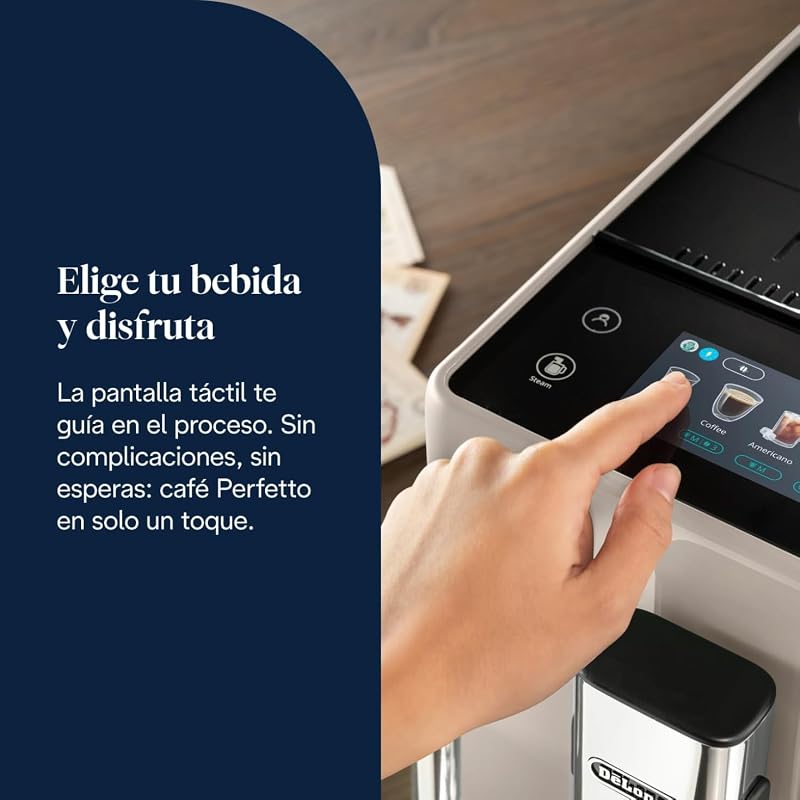 Rivelia - Cafetera Superautomática 8 Bebidas Beige