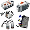 5-in-1 Motor Kit Compatible with Lego Technic：M Motor,Battery Box,2.4G Receiver,Remote Control， with Building Block Tool Kit：Brick Separator, Multi-Use Hammer, Block Pliers