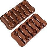 JEWSUN Silicone Spoon Chocolate Mold(set of 2)