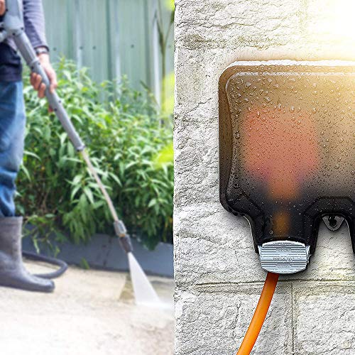 panthem Außensteckdose 1fach, Außenbereich Steckdose mit Klappdeckel, Aufputz IP66 Wasserdicht Aussensteckdose Garten… – Bild 3