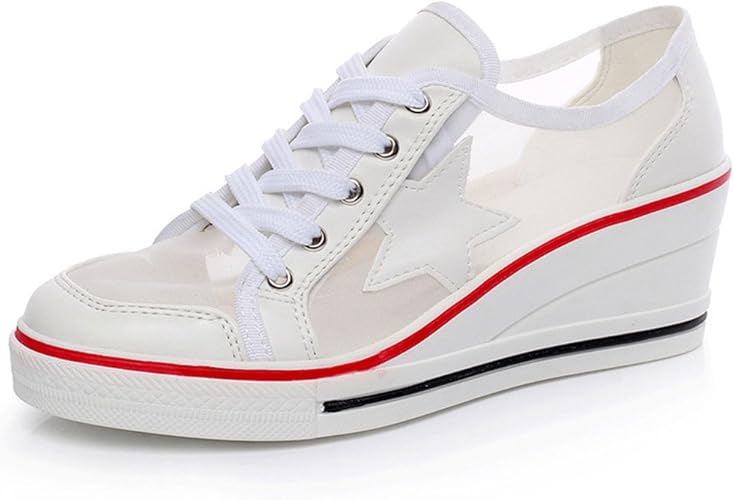 canvas wedge trainers