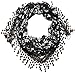 Scarf, WILLTOO Lace Tassel Sheer Floral Print Triangle Mantilla Scarf Shawl (Black)
