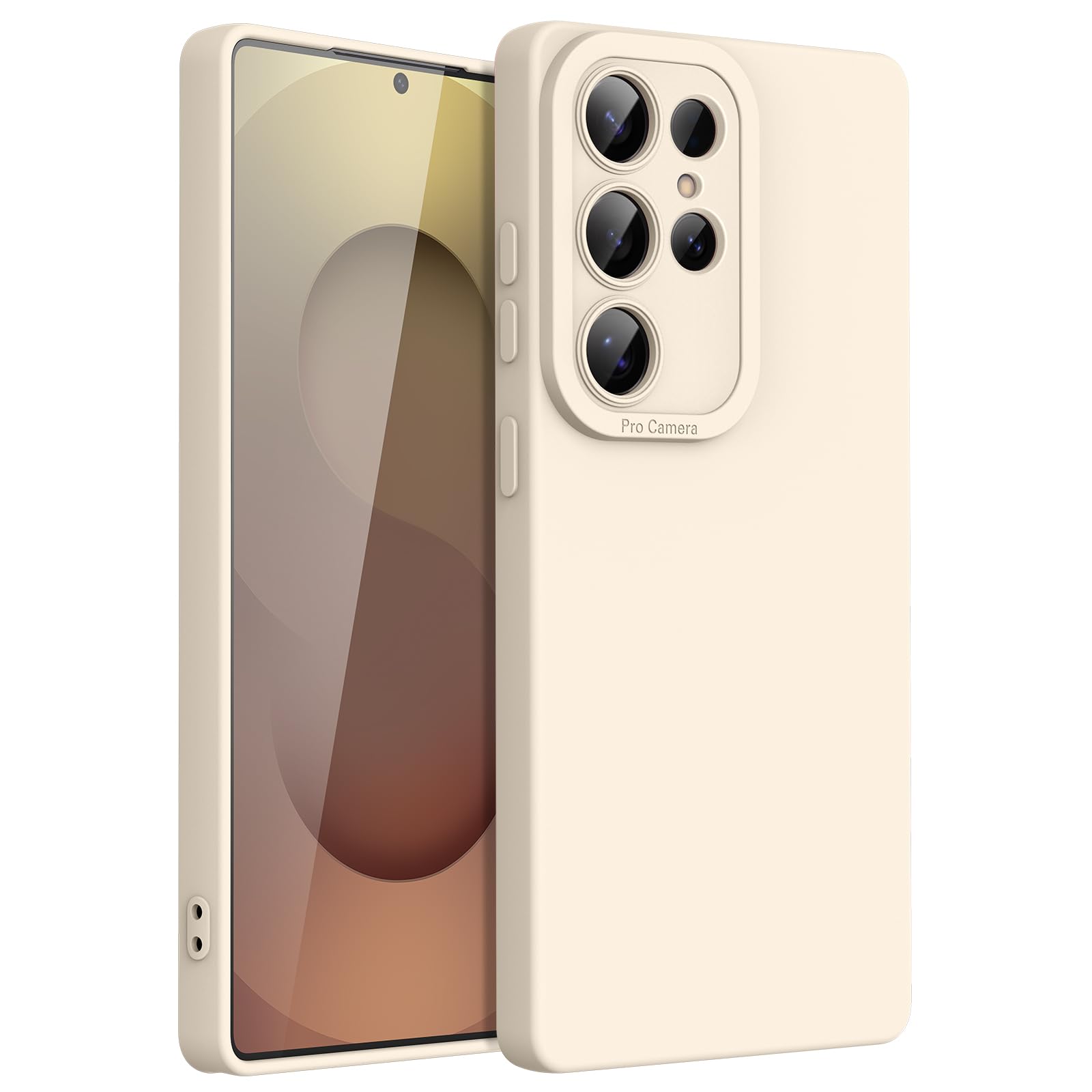 CIBAU YANG for Samsung Galaxy S25 Ultra Case.Soft TPU Phone Cover Matte Back Protective.Slim Light Thin Case for Galaxy S25 Ultra. Off-White