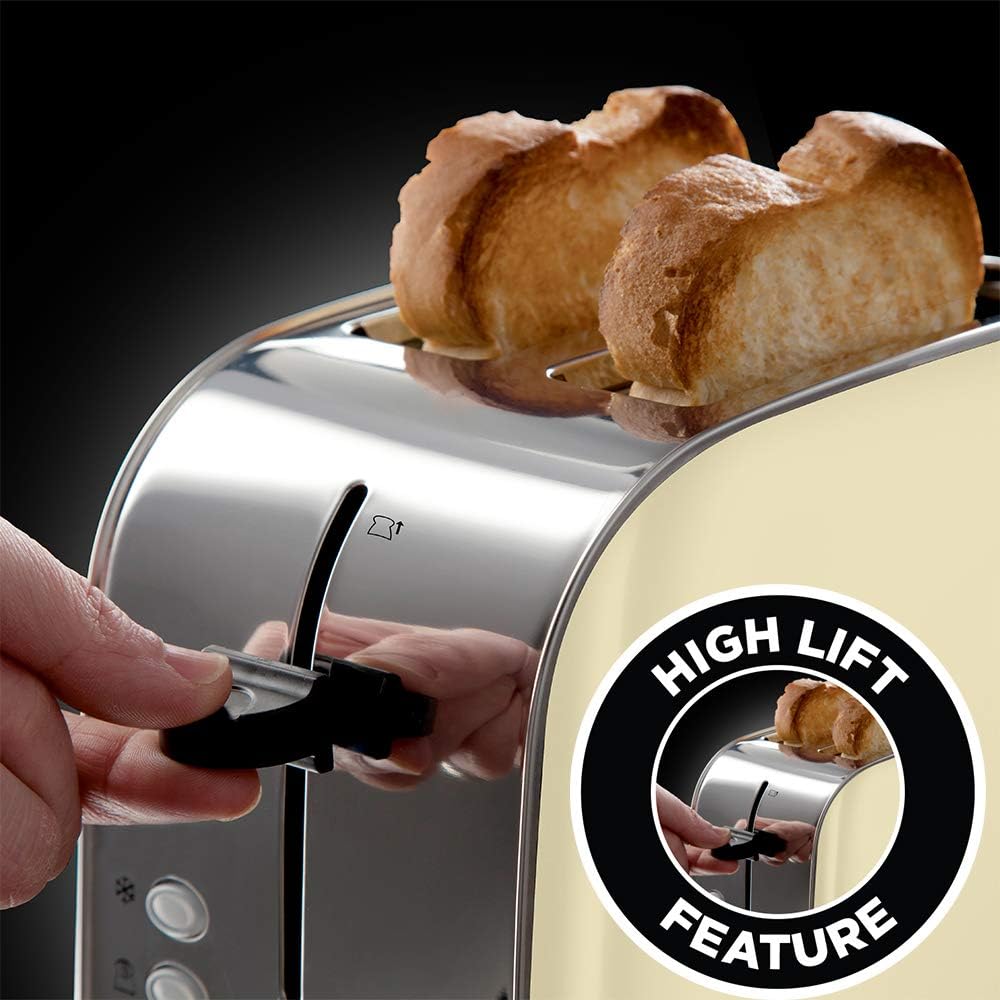 Russell Hobbs 18783 Dorchester 2Slice Toaster, Cream BigaMart