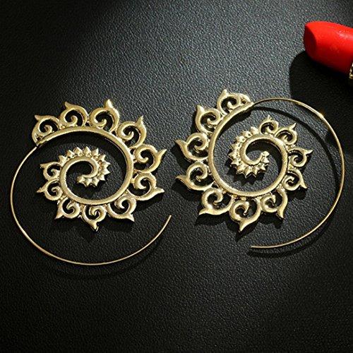 Women Jewelry ,AIMTOPPY Fashion Vintage Large Earring Women Party Earrings Jewelry Accessories Gifts (Gold, free)