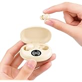 Xmenha Mini Invisible Small Earbuds Wireless Bluetooth Ear Buds for Small Ears Women Invisible Hidden Headphones Discreet Smallest Micro Tiny Comfortable Flesh Colored Skin Color Earbuds for Work