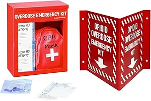 Windy City Cabinet | Non-Locking OD Cabinet & Sign Bundle | High Visibility Cabinet for Emergency Supplies (OD Kit Not Included)