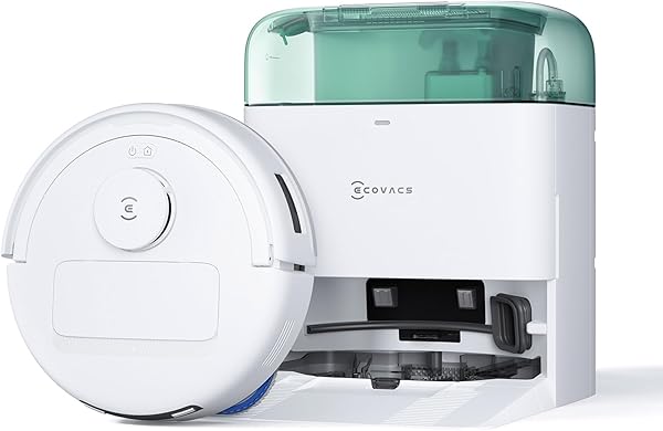 ECOVACS DEEBOT MINI Saugen/Wischen, 9.000 Pa Saugkraft, ZeroTangle 2.0, TrueMapping 2.0, 45 ℃ Heißlufttrocknung, Selbstentleerung, intelligente Tiefenreinigung, Selbstreinigung per Knopfdruck, Grün