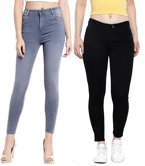 ankle length black jeans for ladies