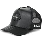 Cuadra Men's Black Genuine Bovine &amp; Stingray Leather Snapback Cap | G0096MA