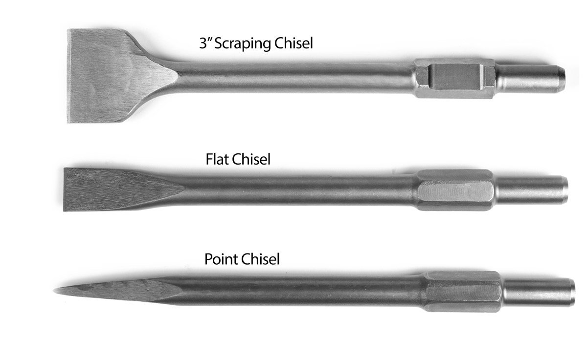 and Scraping Chisels Flat TR Industrial TR89105S Demolition Jackhammer with Point Industrial