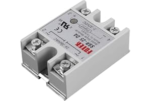 Artshu Solid State Relay Module SSR-25DA 25A /250V 3-32V DC Input 24-380VAC Output