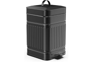 PETSPARX Dog Poop Trash Can with Lid, Stainless Steel Outdoor Pet Waste Bin, Odor Control Step Pedal Garbage Can for Dog Wast
