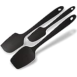 Professional Grade Silicone Spatula Set - (3 pack) - Heat-Resistant Non Stick Flexible Rubber Spatula Set with One Piece Seam