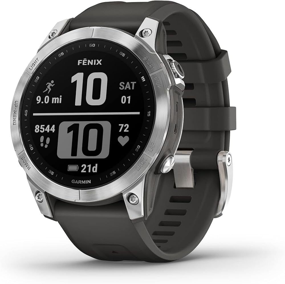 Garmin fēnix 7 Multisport GPS Watch Silver Graphite Band