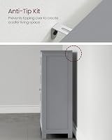 VASAGLE Bathroom Floor Storage Cabinet 4 Drawers 1 Door Mystic Grey LHC041P36 view 6