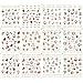 Giveme5 Christmas 3D Nail Art Stickers Snowflakes Cute Snowmen Nail Decals